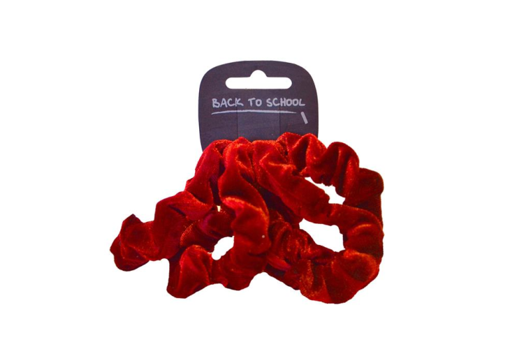 VELVET HAIR SCRUNCHIE (PACK OF 4)