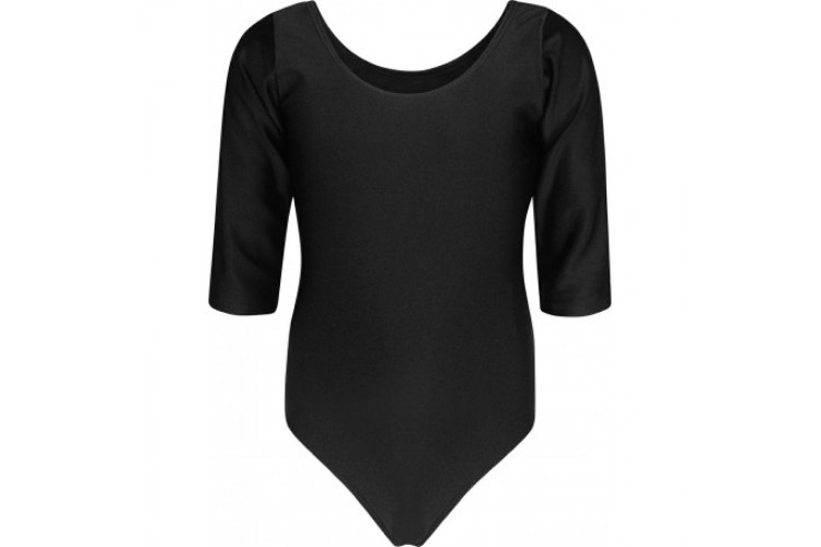 Black 3/4 Sleeved Leotard