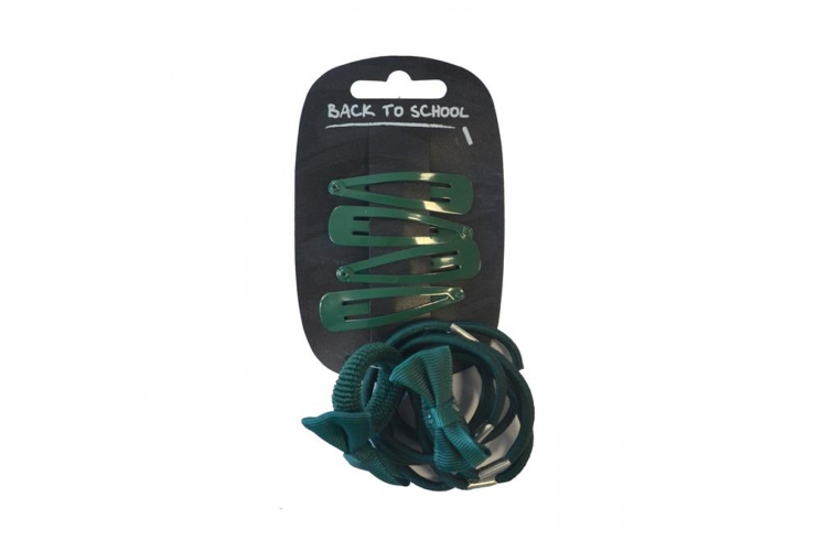 Bows Clips & Bobbles (Bottle Green)