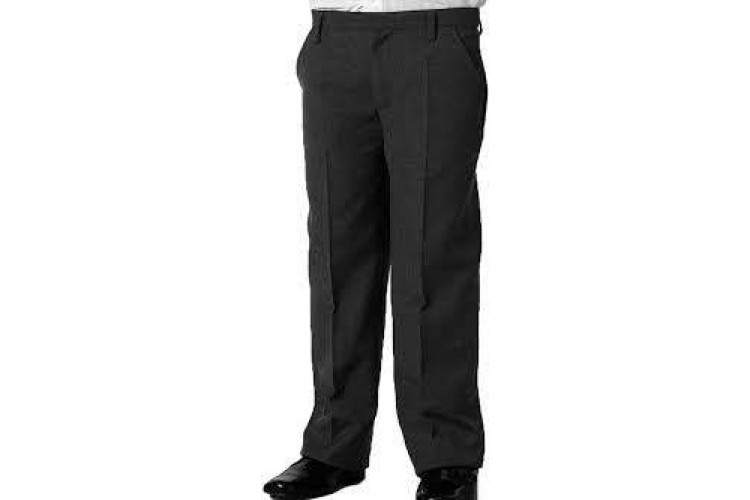 Boy's Charcoal Grey Trousers (Extra Sturdy Fit)