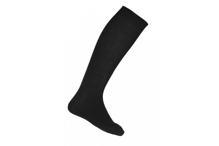 Girls Black Knee Length Socks (Twin Pack)