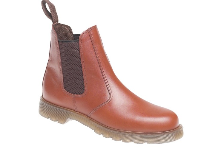 GRAFTERS TAN LEATHER DEALER BOOTS M573BT