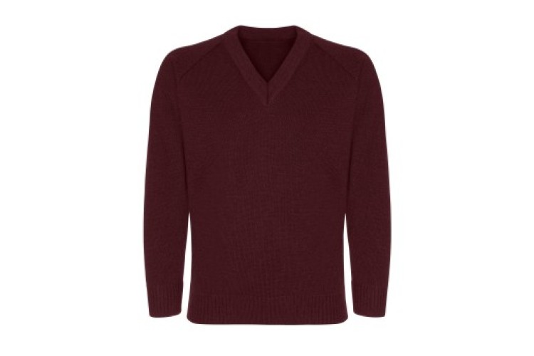Comfy Maroon V Neck Jumper - Perfect for a Cosy Day
