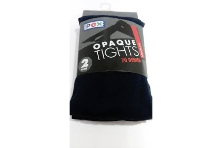 Navy Blue Opaque Tights Twin-Pack (Senior Sizes)