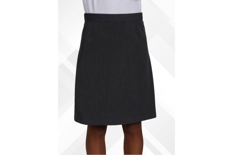 Grey School Pencil Skirt with Adjustable Waist
