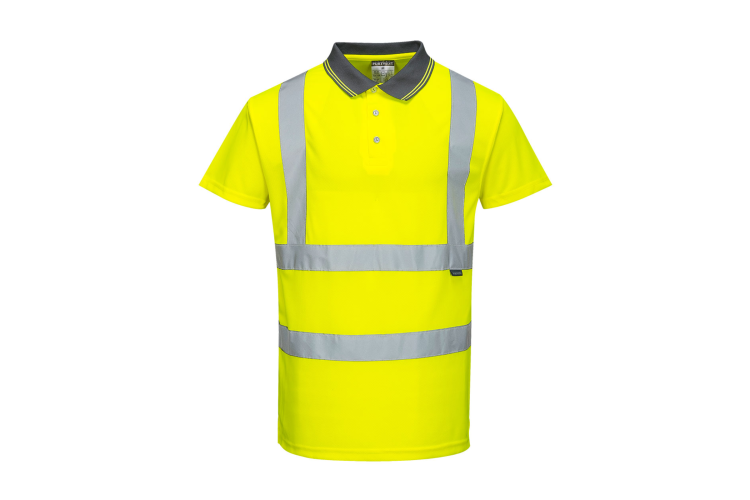 Sheppey College Yellow Hi-Vis Construction Polo with Logo