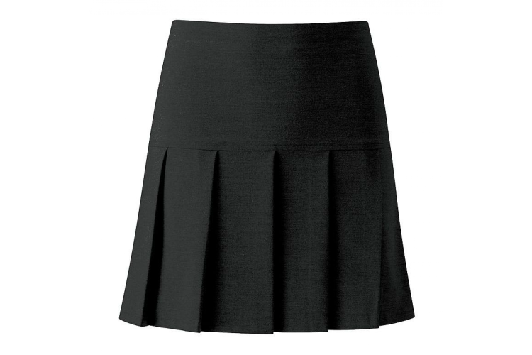 BLACK CHARLESTONE PLEATED SKIRT (Junior Sizes)